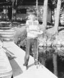 1965 - Michael and fish at Rudolphs cottage, Three Lakes, WI, age 12.