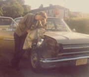 1972 - Michael and Moms Rambler meet Boruckis lawn.