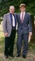 1994 - Dad and Grandson Joe. Joes High School Graduation. Michaels backyard.